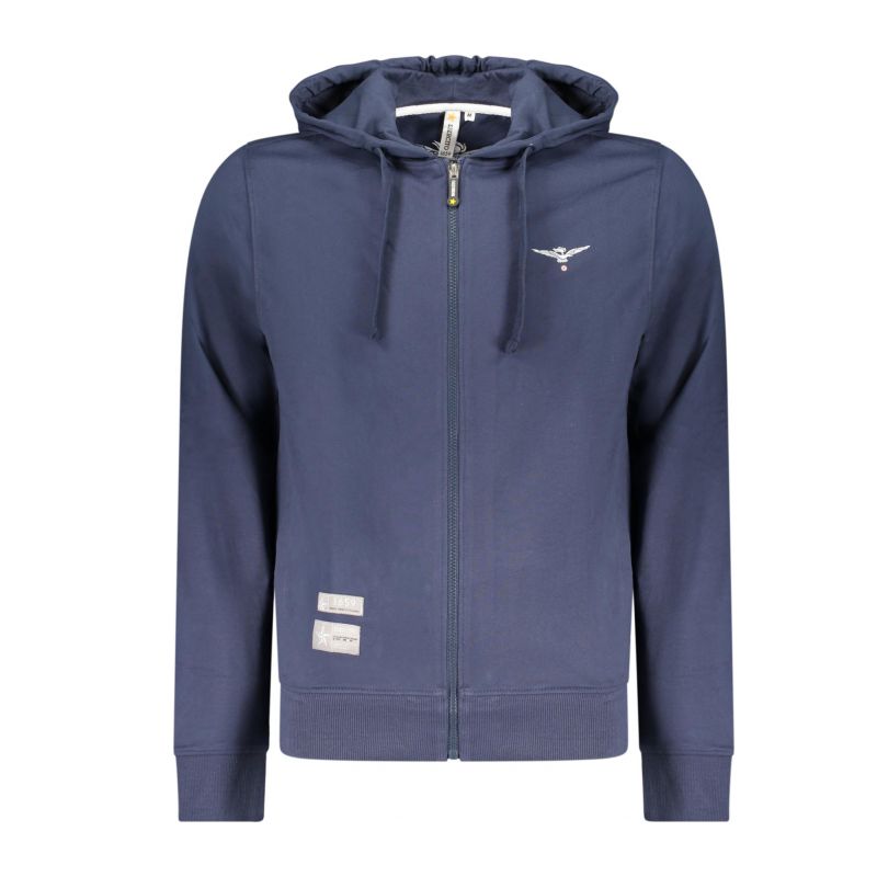 Мъжки суитшър с цип, син, военна академия