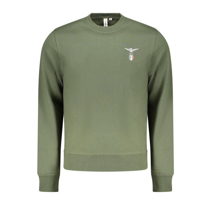 Мъжки суитшър с цип, военна академия, зелен