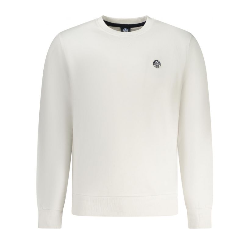 Мъжки суитшър с цип , бял