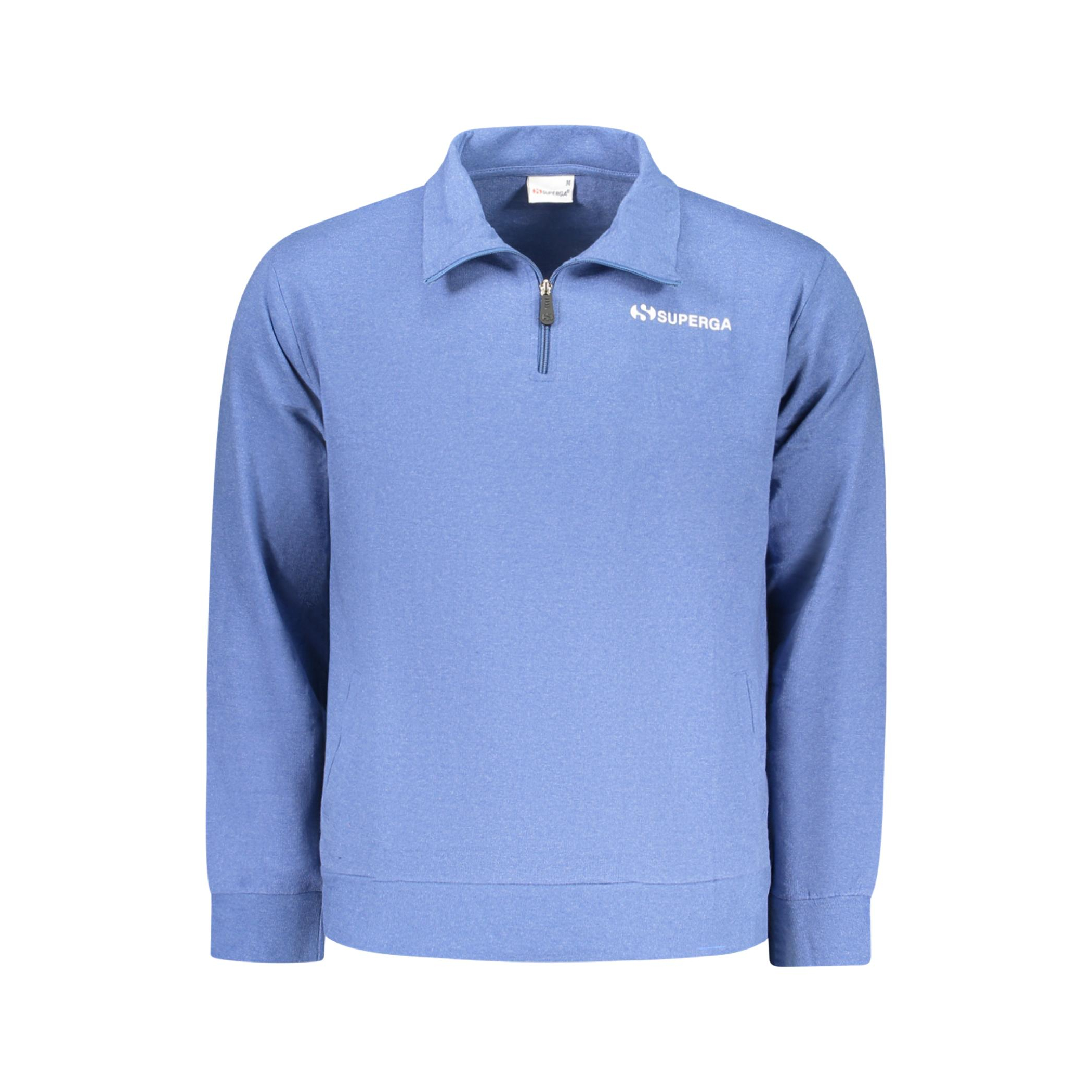 Снимка на Мъжки суитшър с цип , син SUPERGA