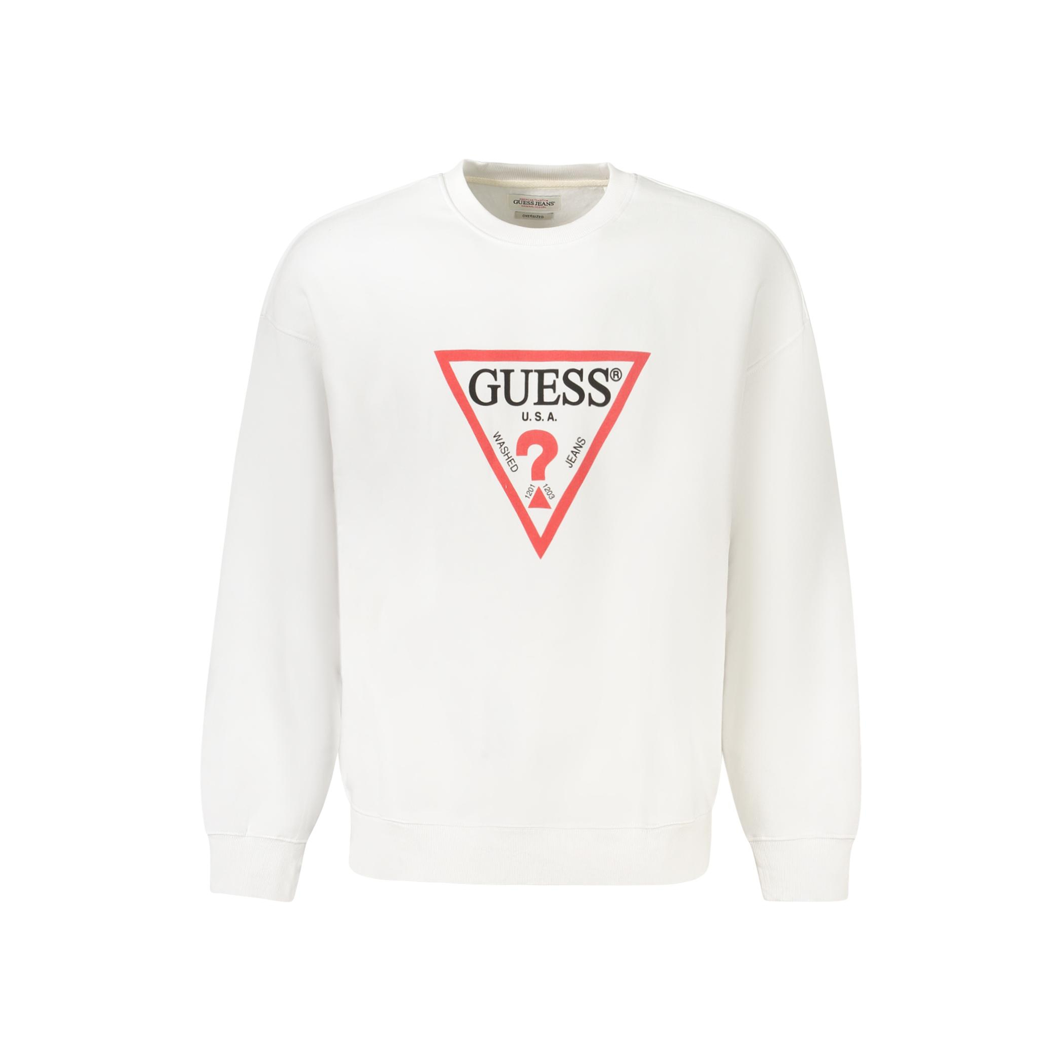 Снимка на Мъжки суитшърт без цип, бял GUESS