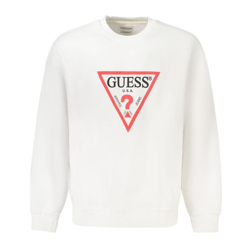 Снимка на Мъжки суитшърт без цип, бял GUESS 