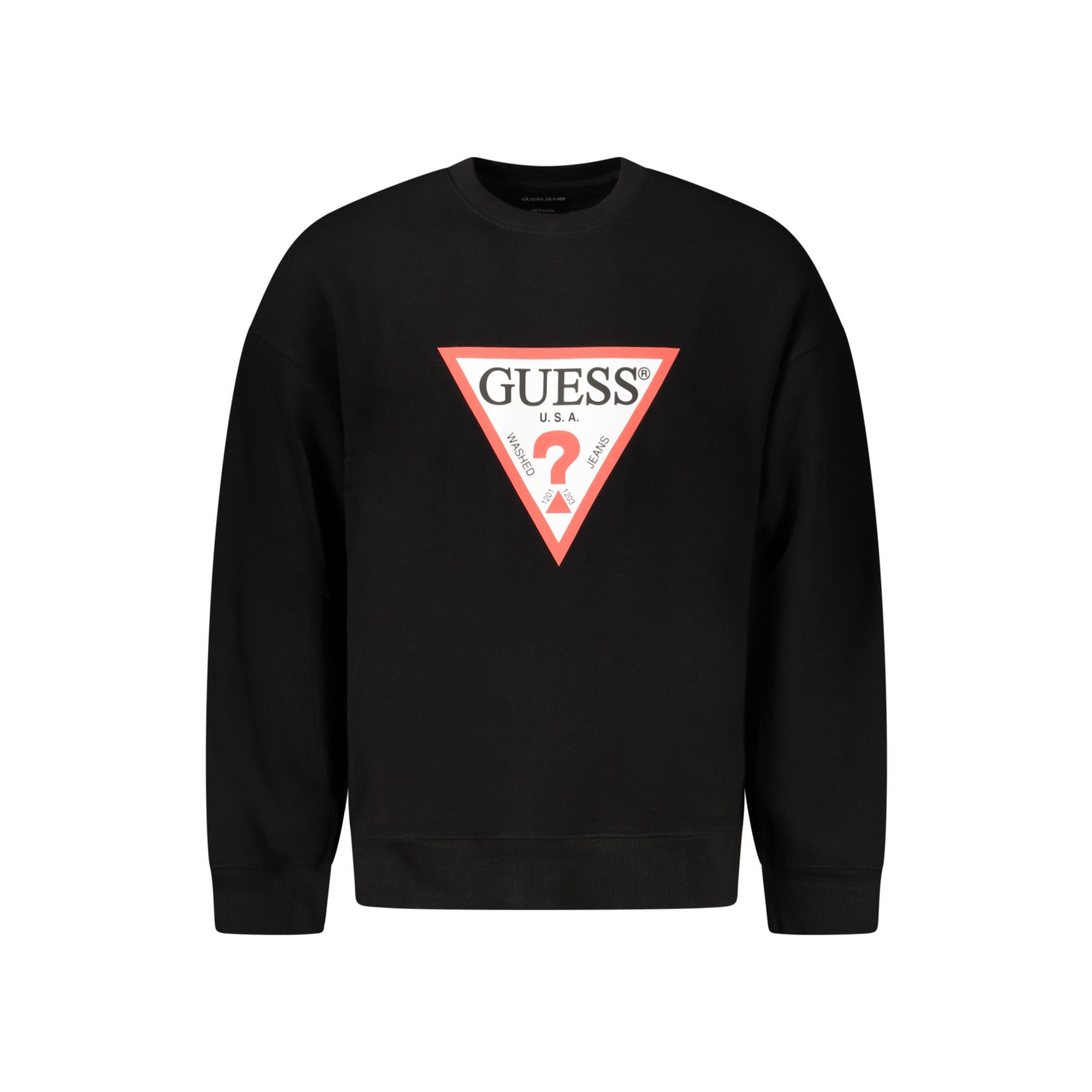 Снимка на Мъжки суитшърт без цип, черен GUESS