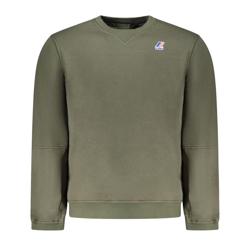 Мъжки суитшърт без цип k-way, зелен