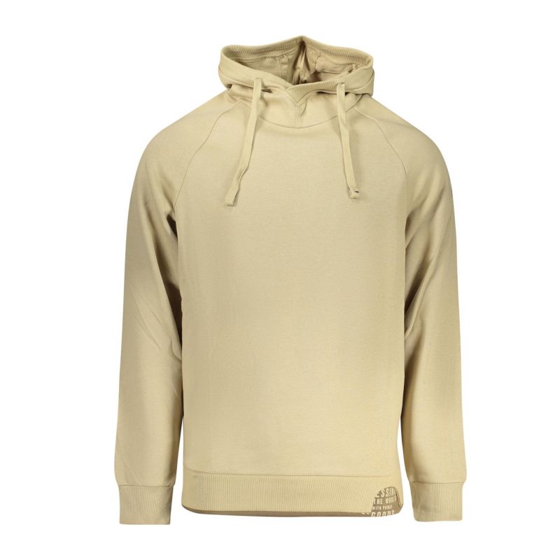 Мъжки суитшърт с цип , бежов