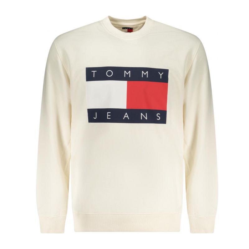 Мъжки суитшърт с цип , бял