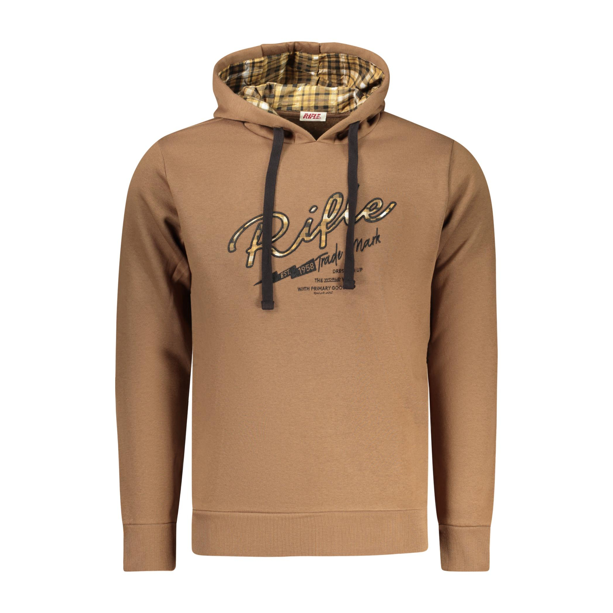 Снимка на Мъжки суитшърт с цип , кафяв RIFLE