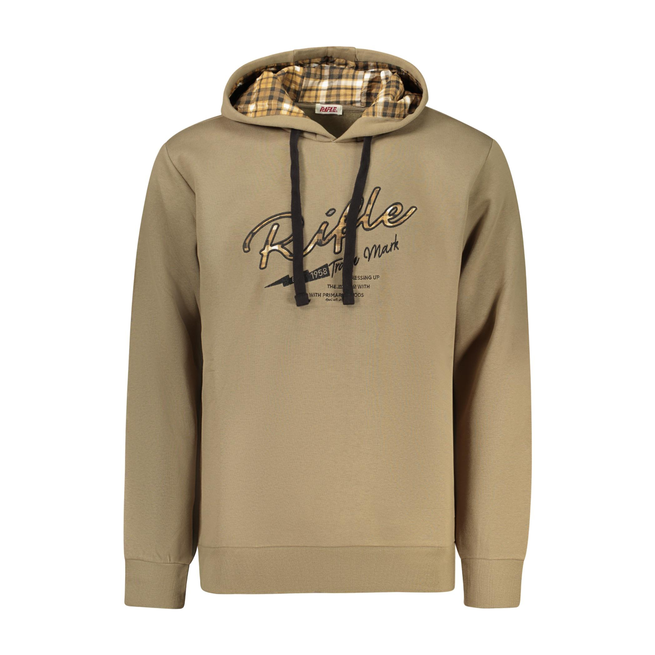 Снимка на Мъжки суитшърт с цип , кафяв RIFLE