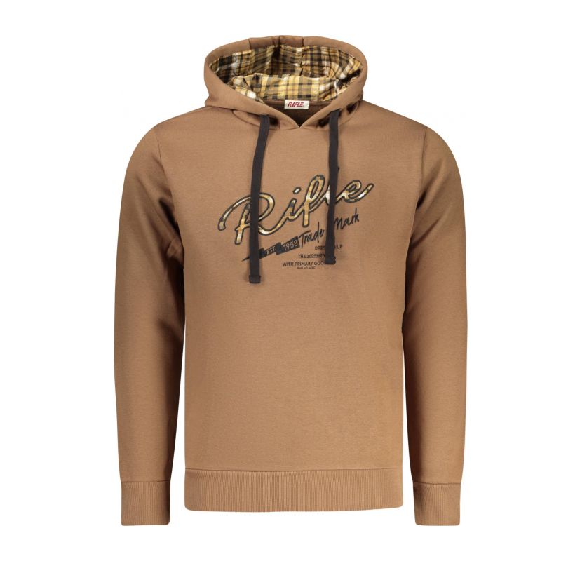 Мъжки суитшърт с цип , кафяв