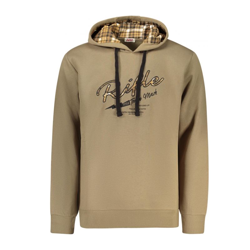 Мъжки суитшърт с цип , кафяв