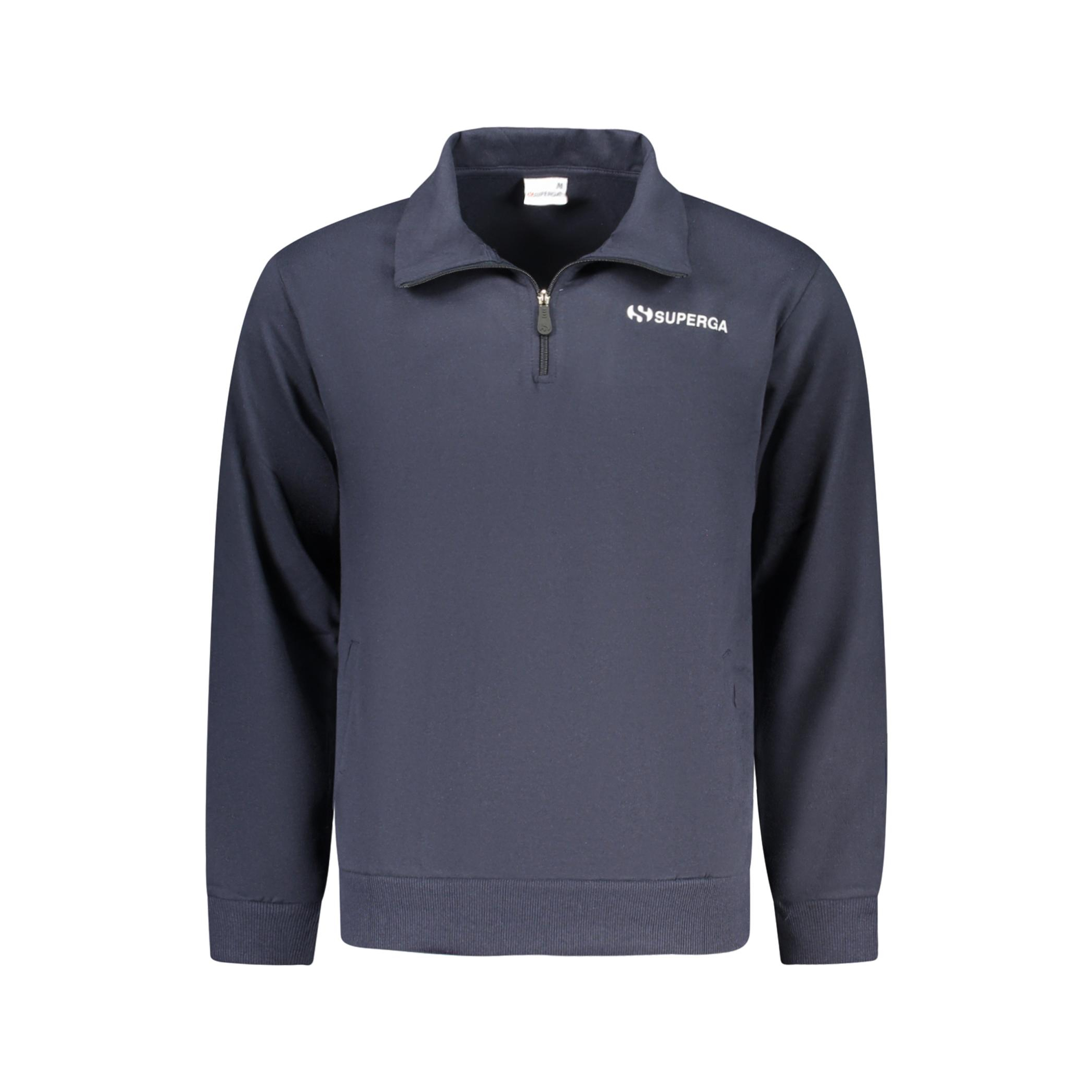 Снимка на Мъжки суитшърт с цип  в син цвят SUPERGA