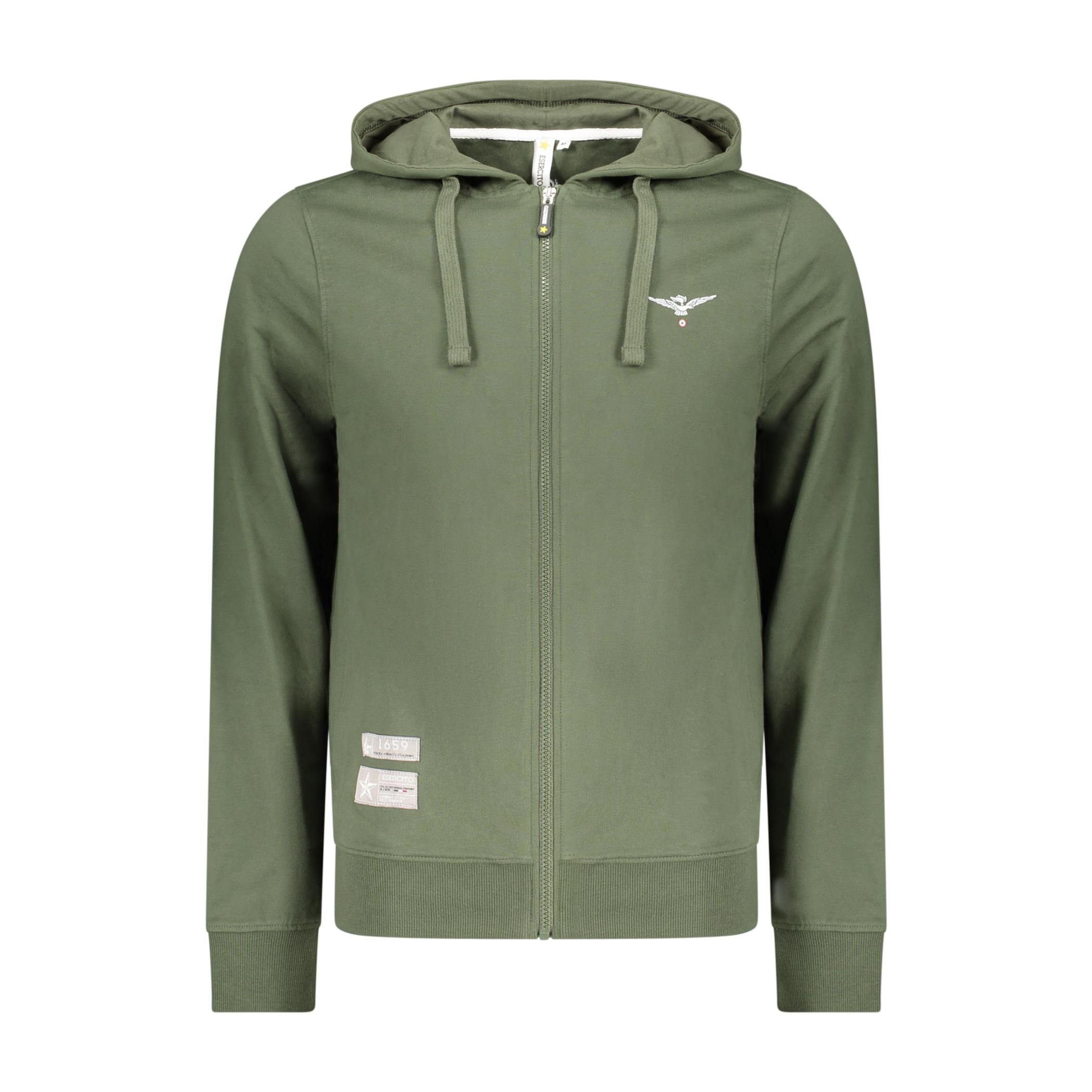 Снимка на Мъжки зелен суитшър с цип, военна академия ACCADEMIA MILITARE