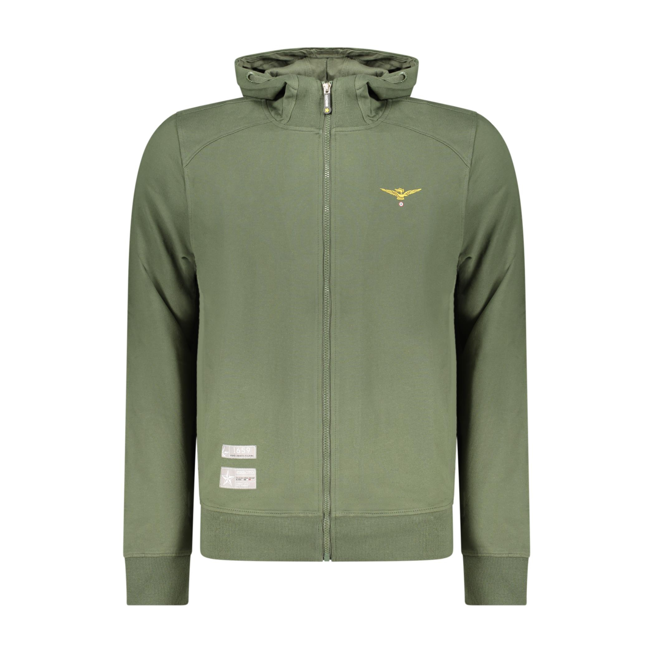 Снимка на Мъжки зелен суитшър с цип, военна академия ACCADEMIA MILITARE