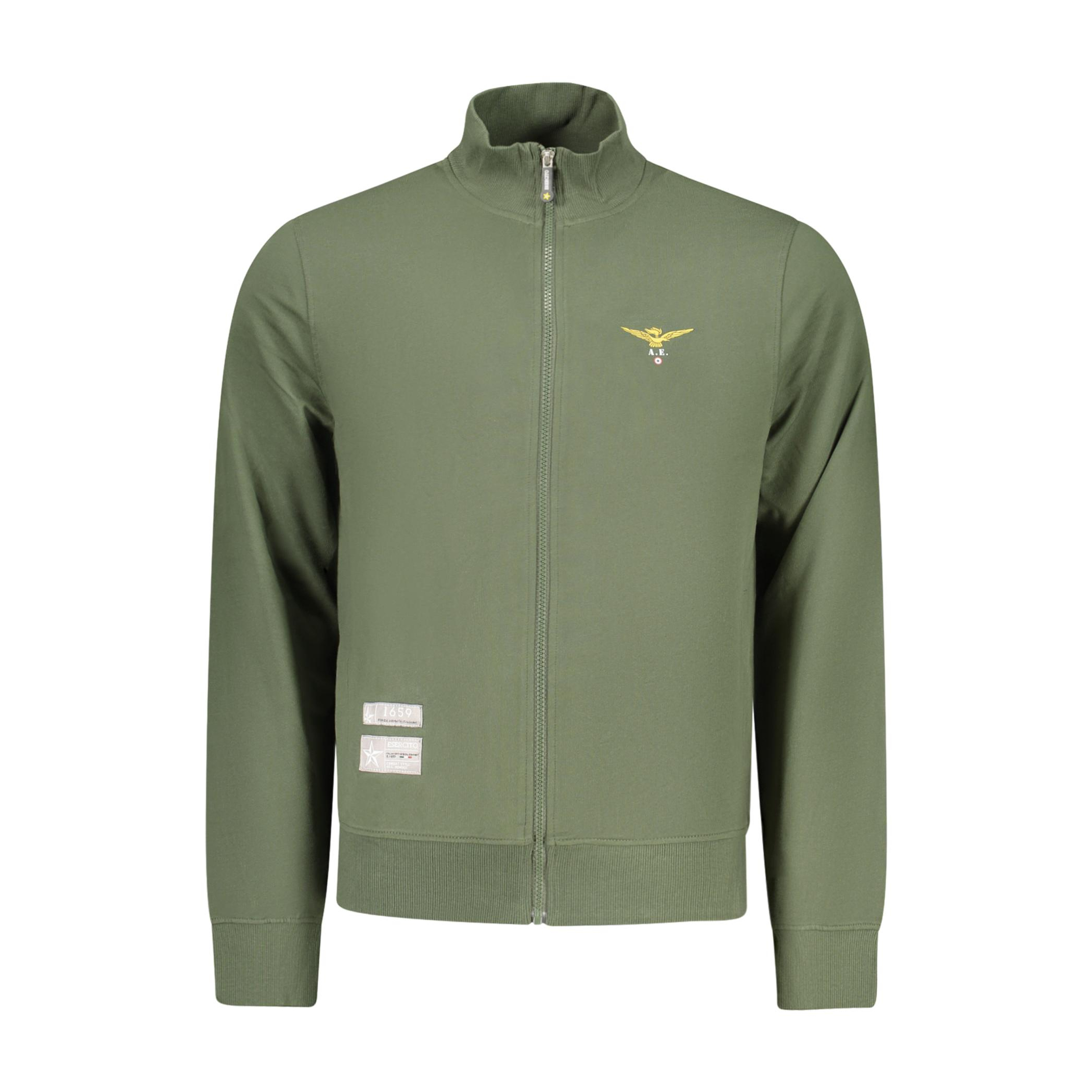 Снимка на Мъжки зелен суитшър с цип, военна академия ACCADEMIA MILITARE