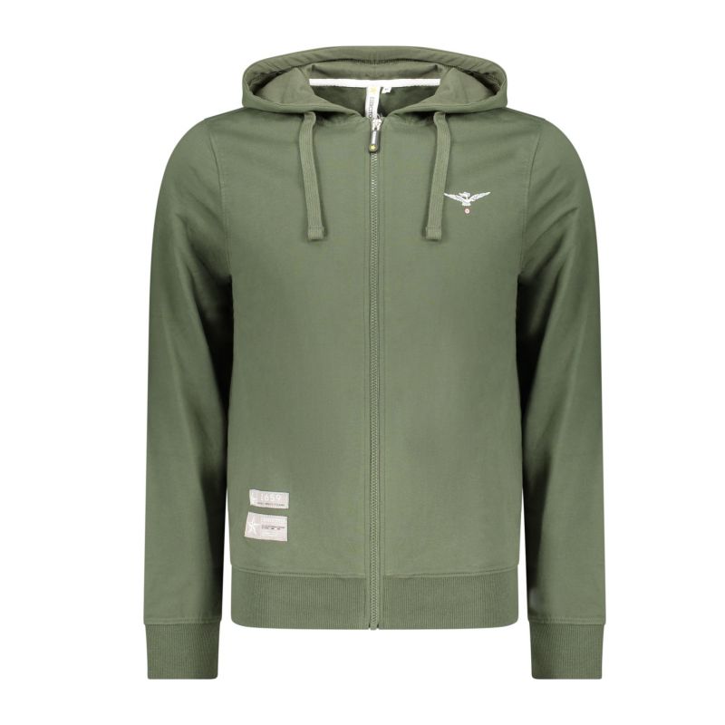 Мъжки зелен суитшър с цип, военна академия