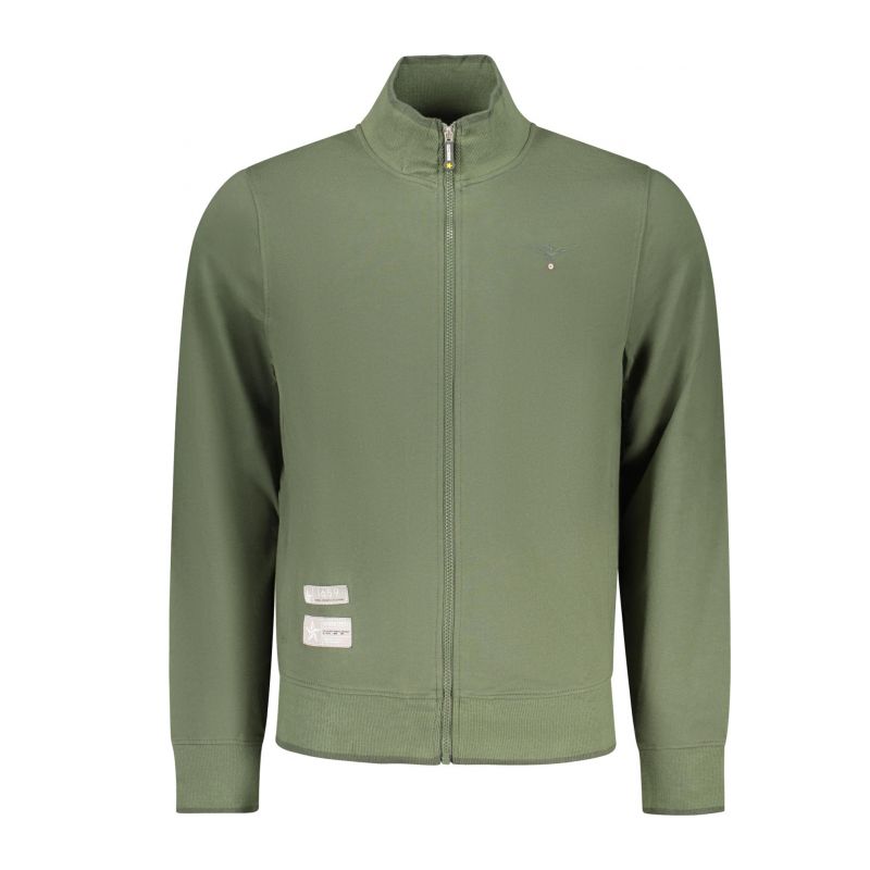 Мъжки зелен суитшър с цип, военна академия