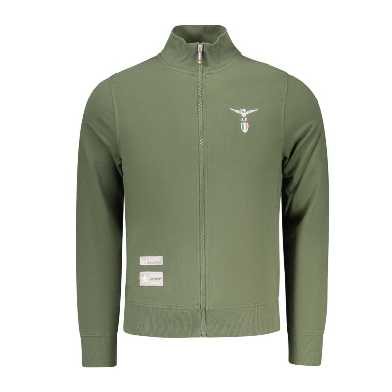 Мъжки зелен суитшър с цип, военна академия