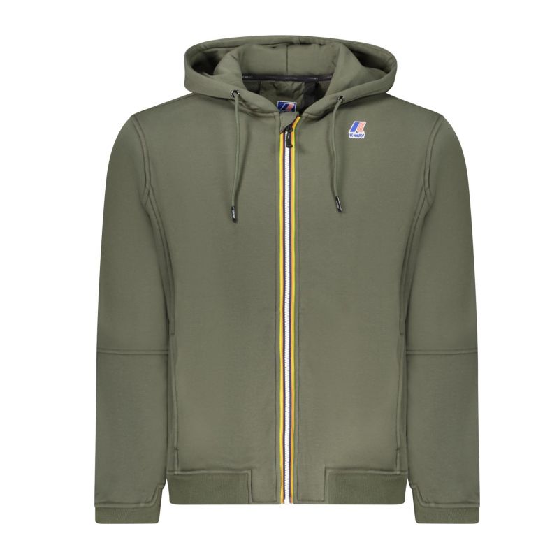 Мъжки зелен суитшърт с цип k-way