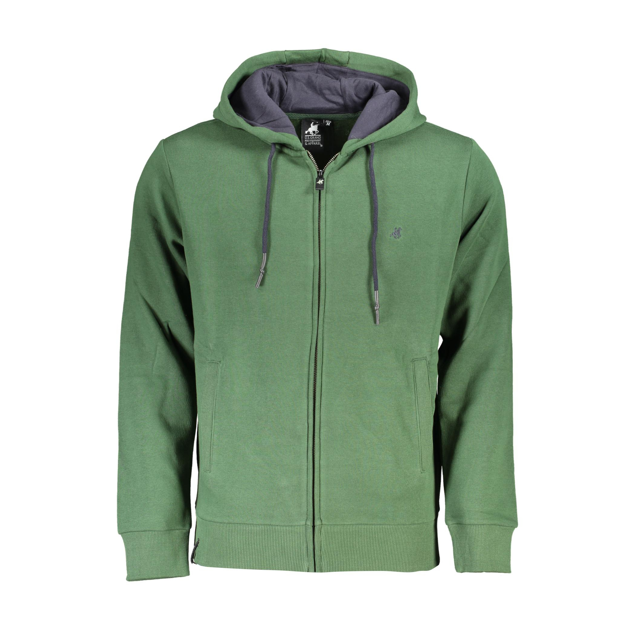 Снимка на Мъжки зелен суитшърт с цип us grand U.S. GRAND