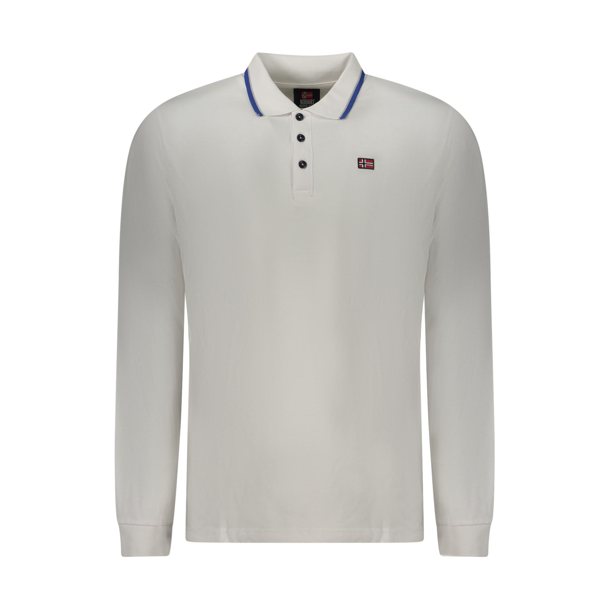Снимка на Норвегия 1963 мъжка поло близа с дълъг ръкав, бяла NORWAY 1963