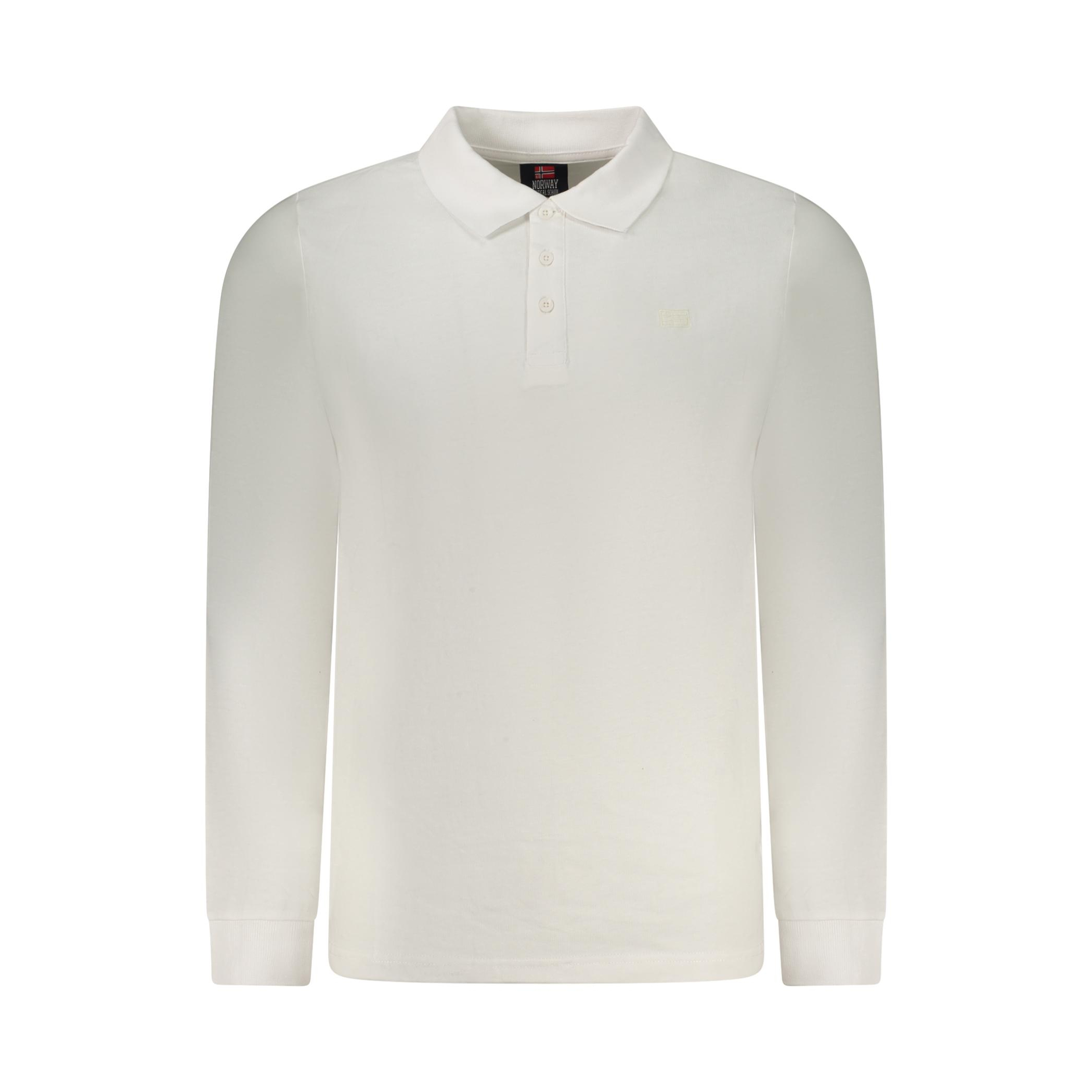 Снимка на Норвегия 1963 мъжка поло близа с дълъг ръкав, бяла NORWAY 1963