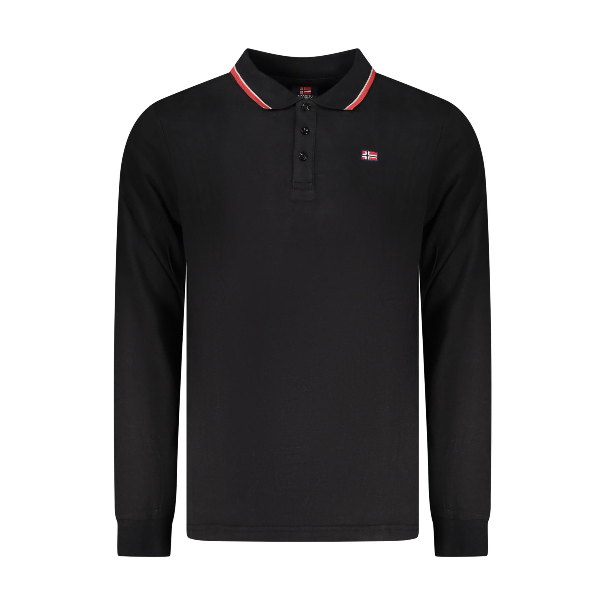 Снимка на Норвегия 1963 мъжка поло близа с дълъг ръкав, черна NORWAY 1963