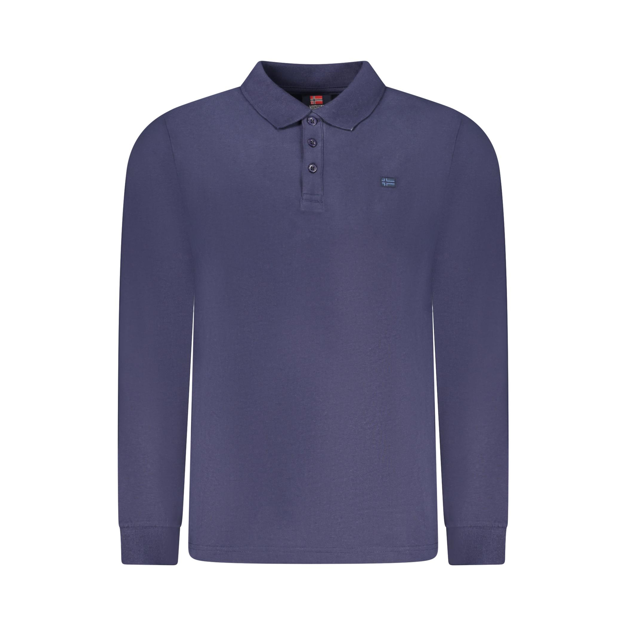 Снимка на Норвегия 1963 мъжка поло близа с дълъг ръкав, синя NORWAY 1963