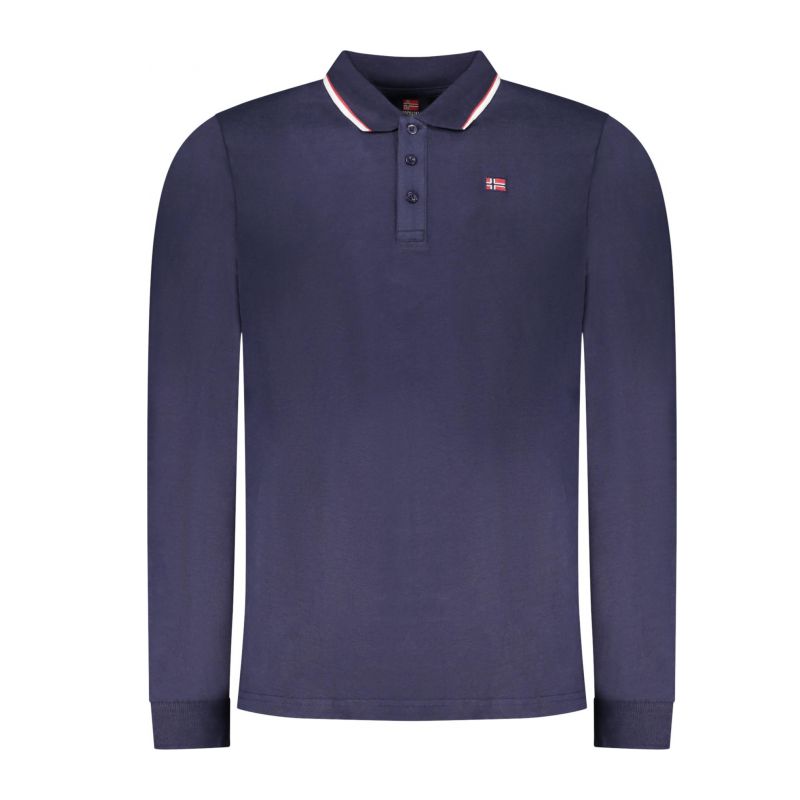 Норвегия 1963 мъжка поло близа с дълъг ръкав, синя