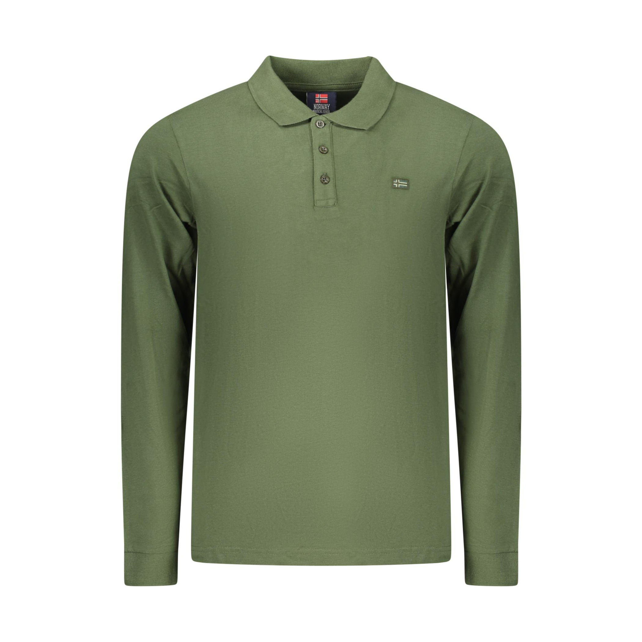 Снимка на Норвегия 1963 мъжка поло близа с дълъг ръкав, зелена NORWAY 1963
