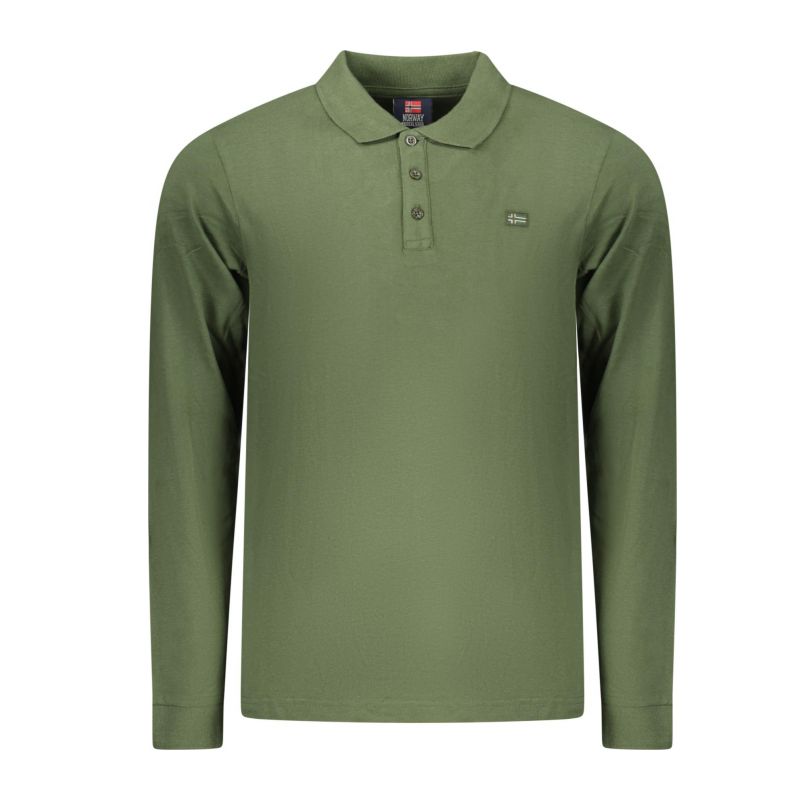 Норвегия 1963 мъжка поло близа с дълъг ръкав, зелена