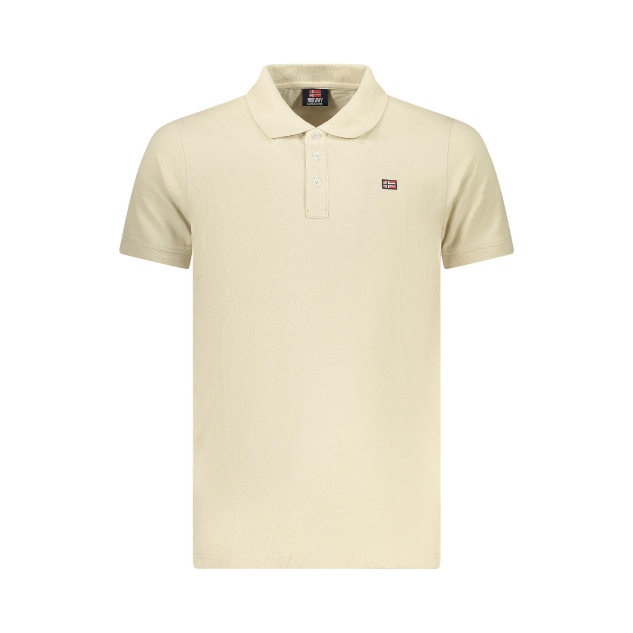 Снимка на Норвегия 1963 мъжка поло близа с къс ръкав, бежова NORWAY 1963