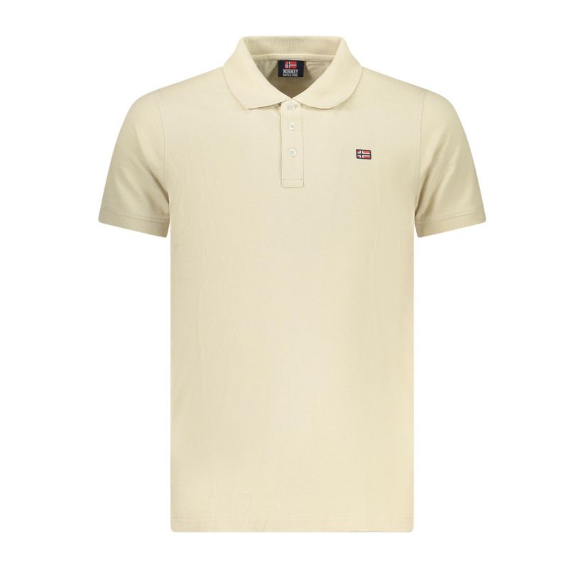 Норвегия 1963 мъжка поло близа с къс ръкав, бежова