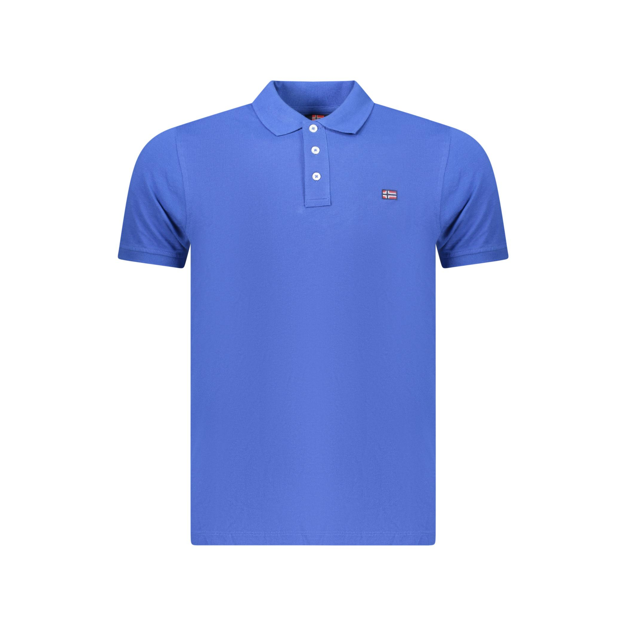 Снимка на Норвегия 1963 мъжка поло близа с къс ръкав, синя NORWAY 1963