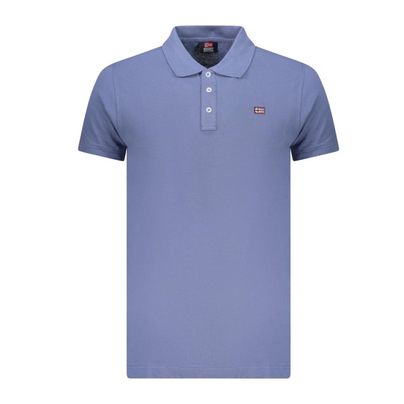 Норвегия 1963 мъжка поло близа с къс ръкав, синя