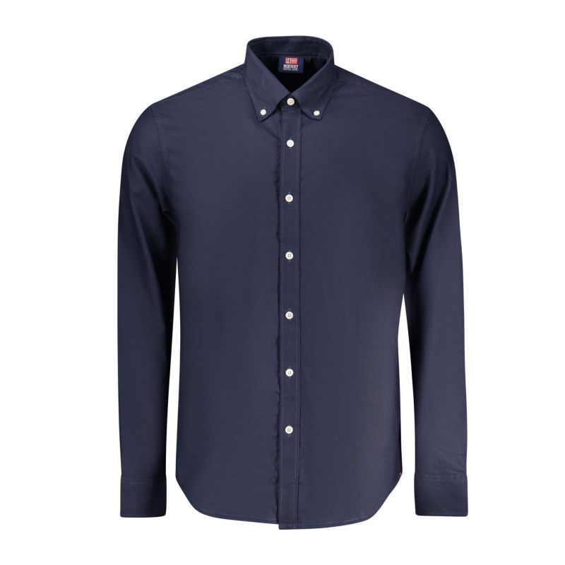 Норвегия 1963 мъжка синя риза с дълъг ръкав