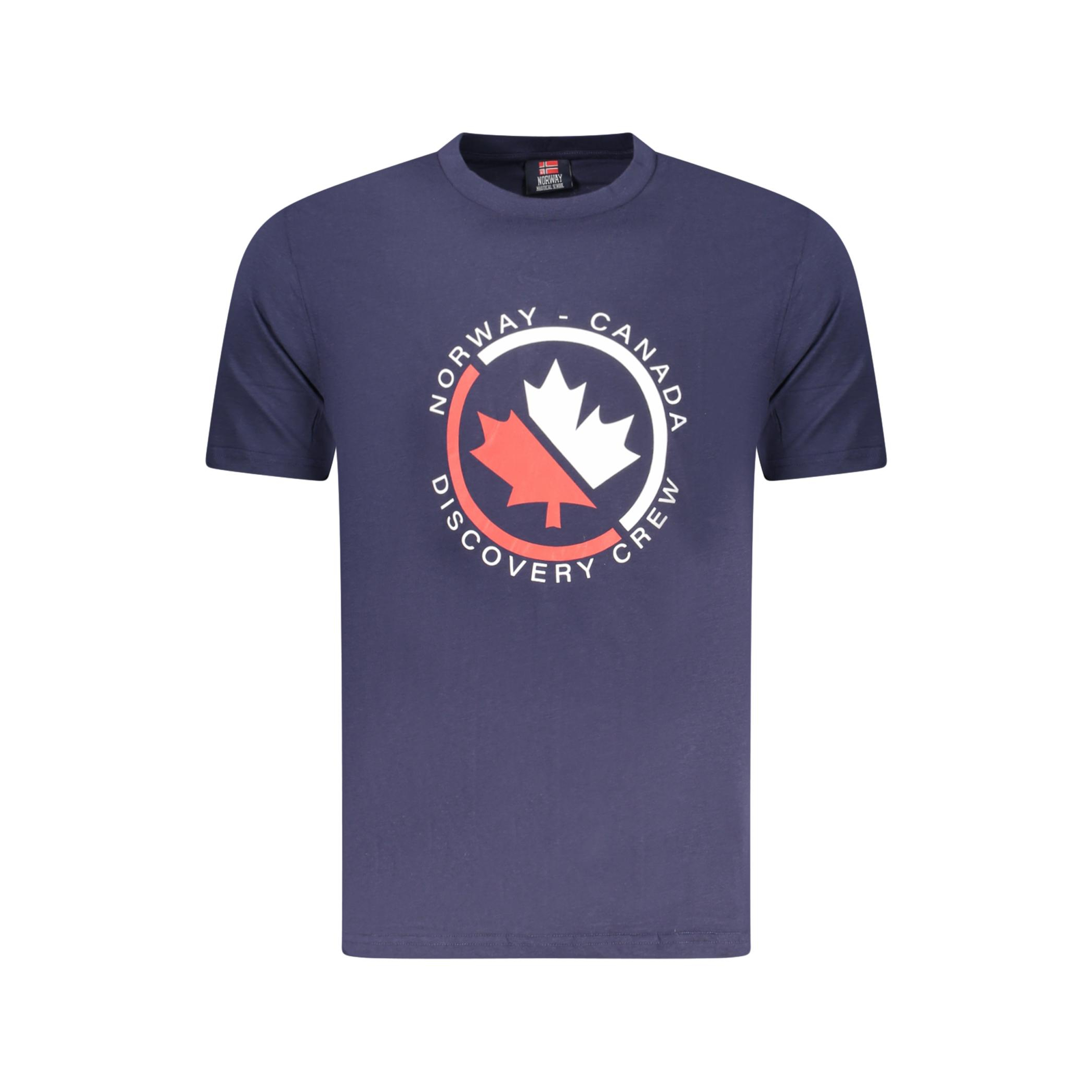 Снимка на Норвегия 1963 мъжка тениска с къс ръкав, синя NORWAY 1963