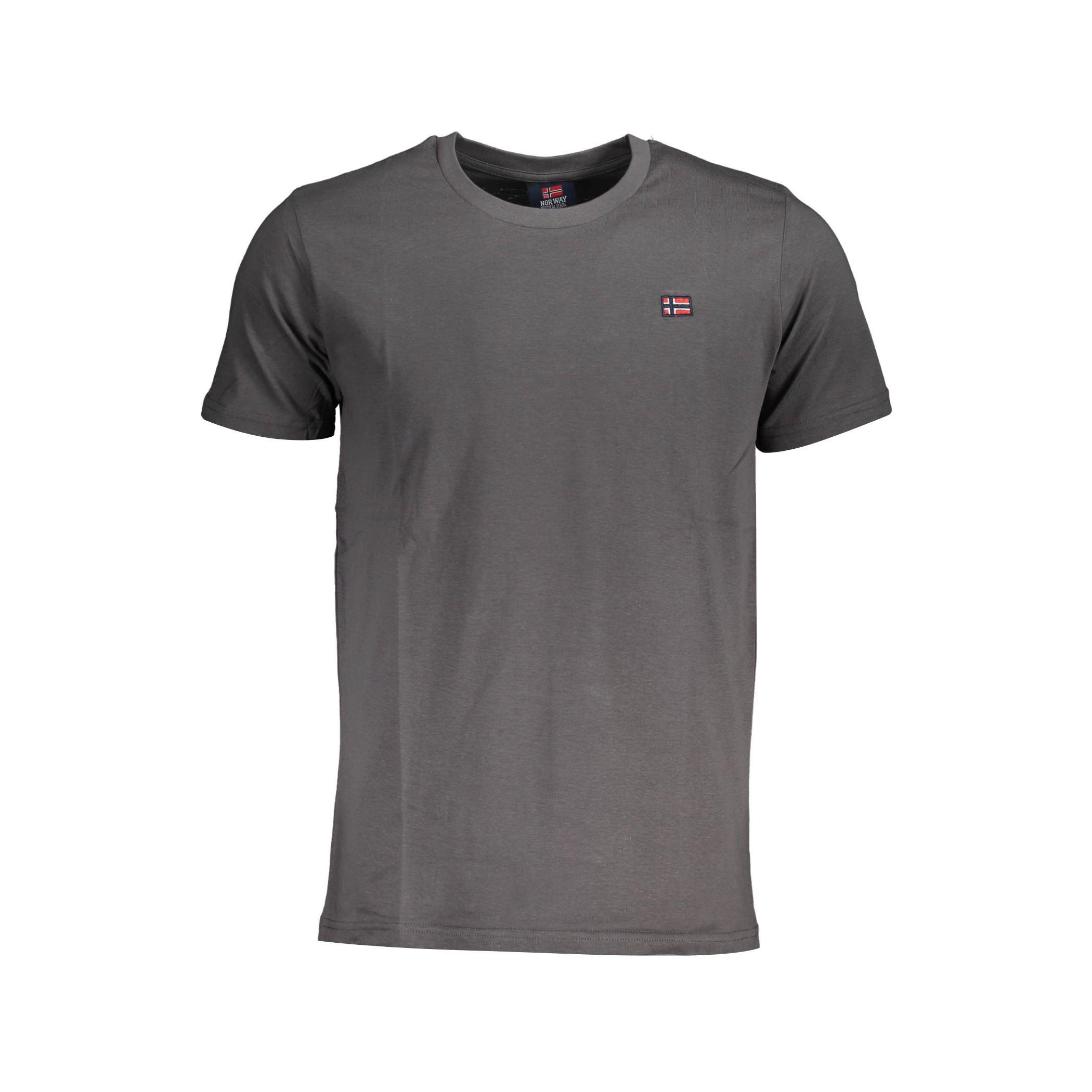 Снимка на Норвегия 1963 мъжка тениска с къс ръкав, сива NORWAY 1963