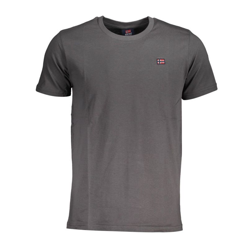 Снимка на Норвегия 1963 мъжка тениска с къс ръкав, сива NORWAY 1963