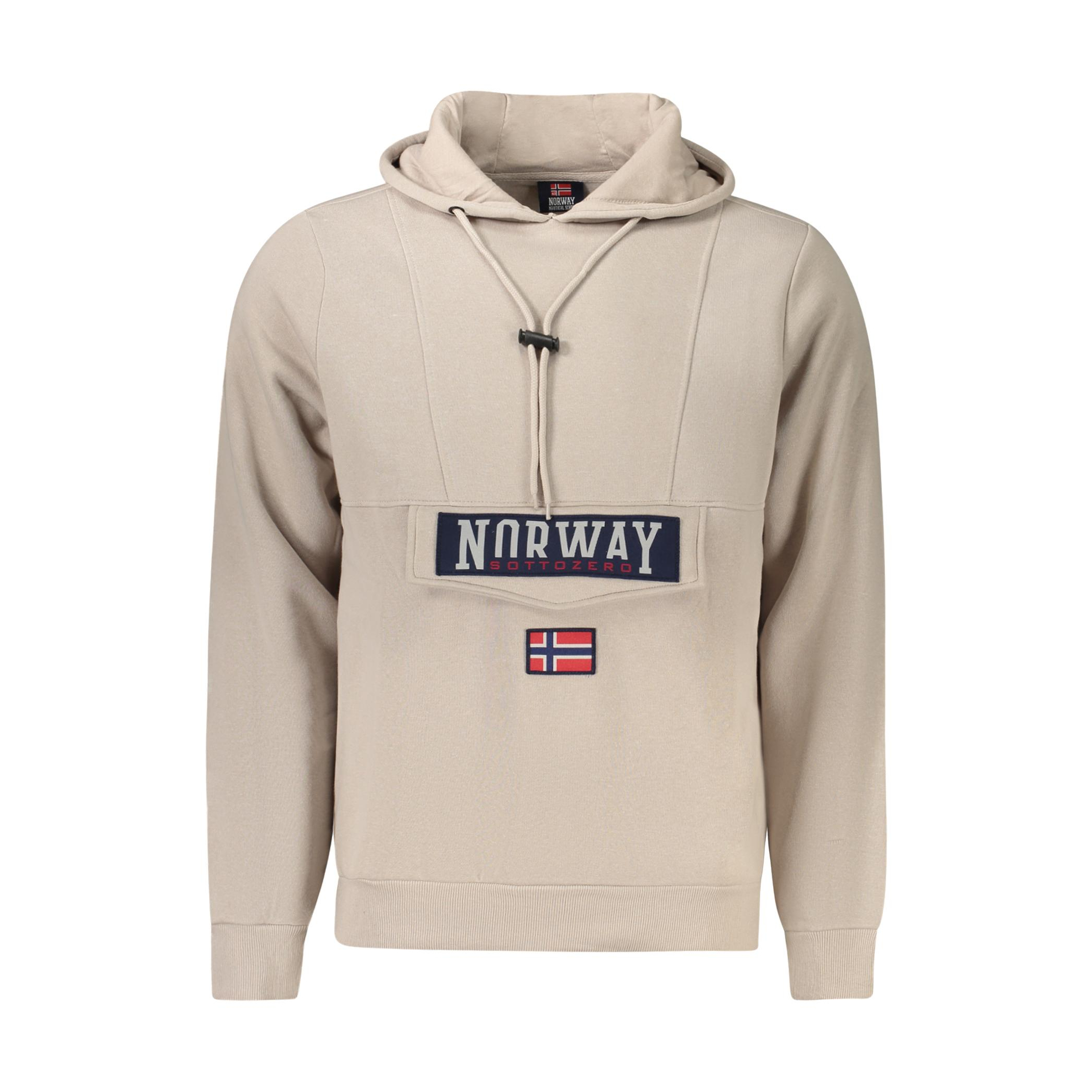 Снимка на Норвегия 1963 мъжки бежов суитшър с цип NORWAY 1963
