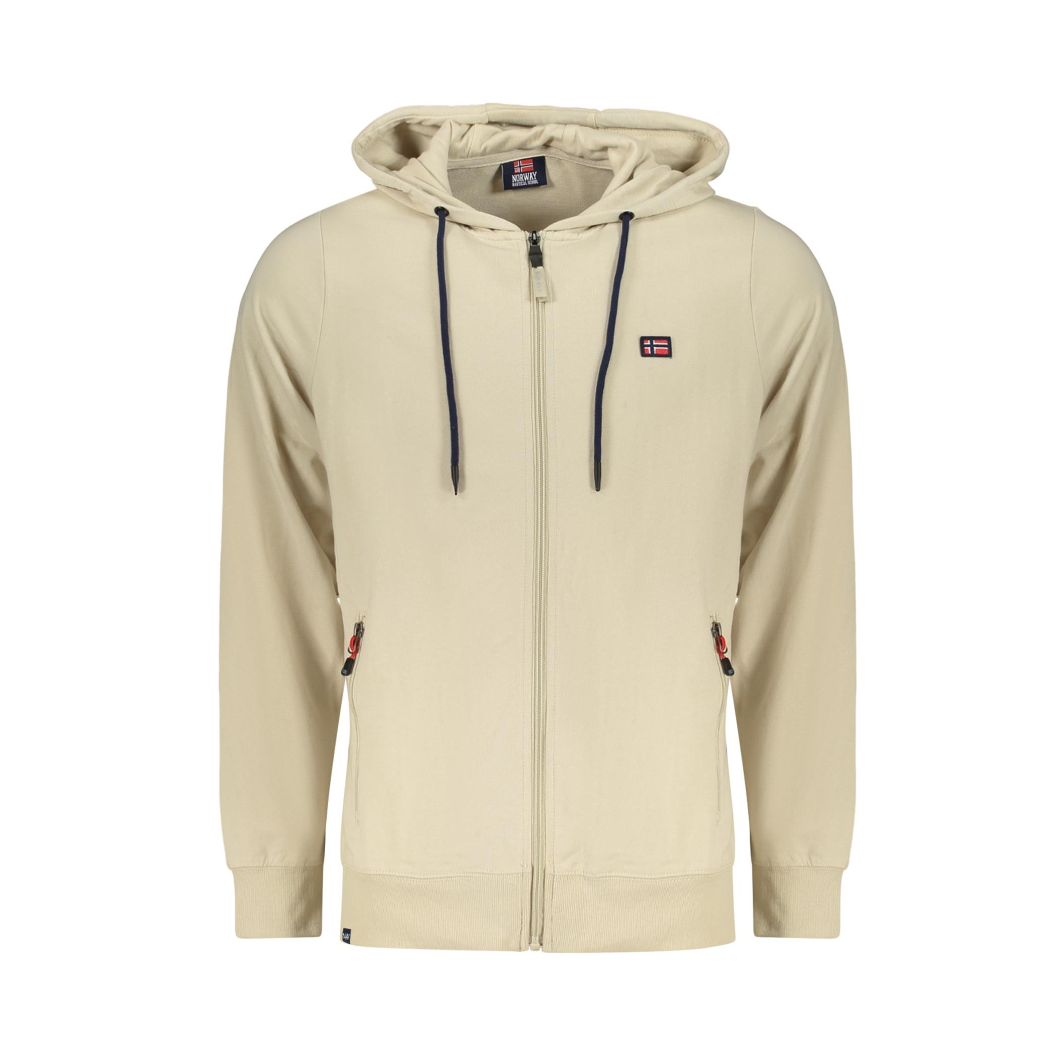 Снимка на Норвегия 1963 мъжки бежов суитшър с цип NORWAY 1963