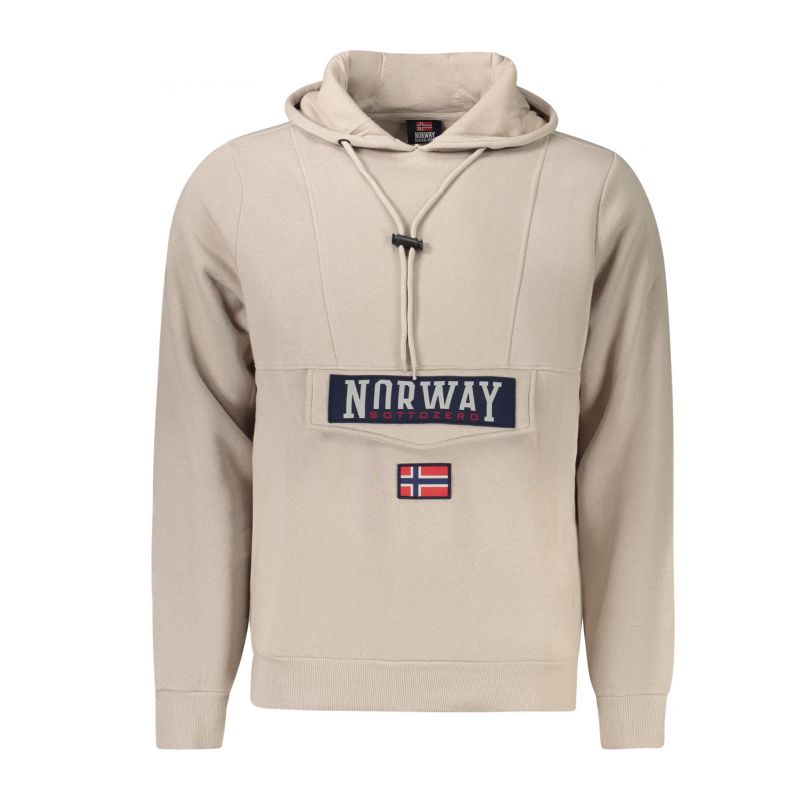 Снимка на Норвегия 1963 мъжки бежов суитшър с цип NORWAY 1963 
