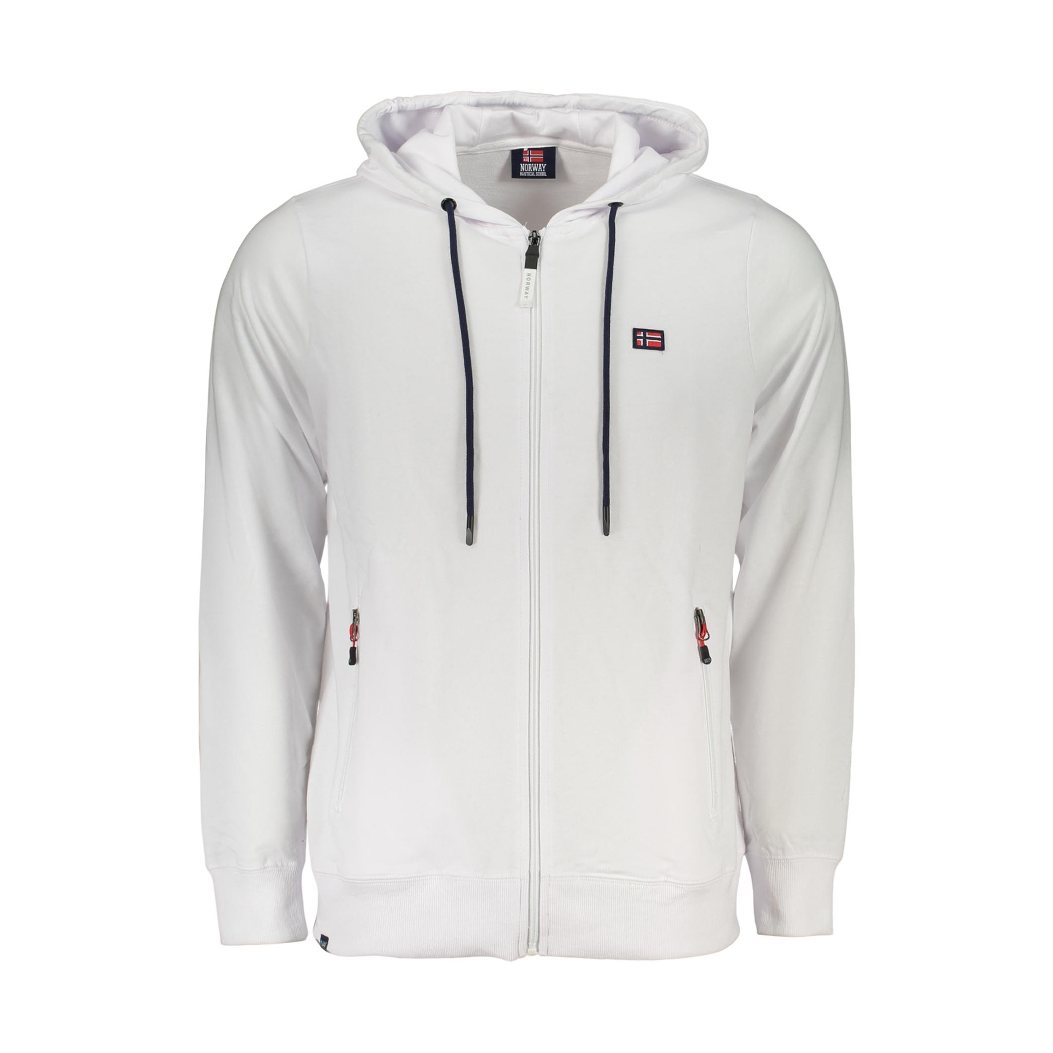 Снимка на Норвегия 1963 мъжки бял суитшърт с цип NORWAY 1963