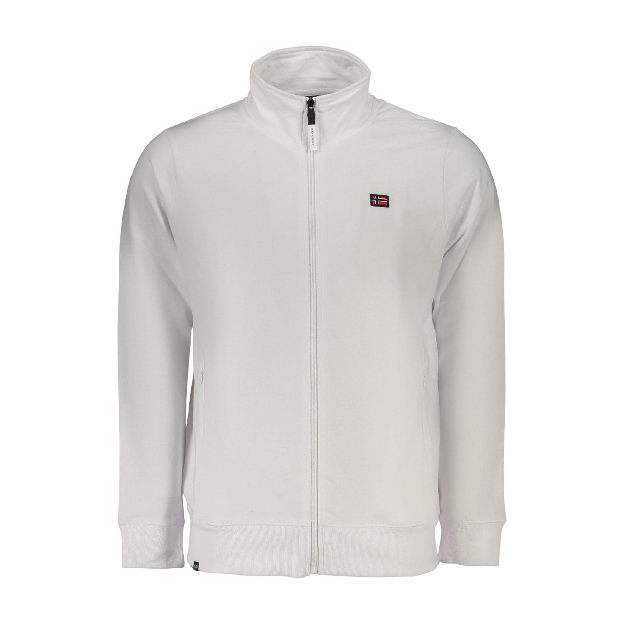 Снимка на Норвегия 1963 мъжки бял суитшърт с цип NORWAY 1963