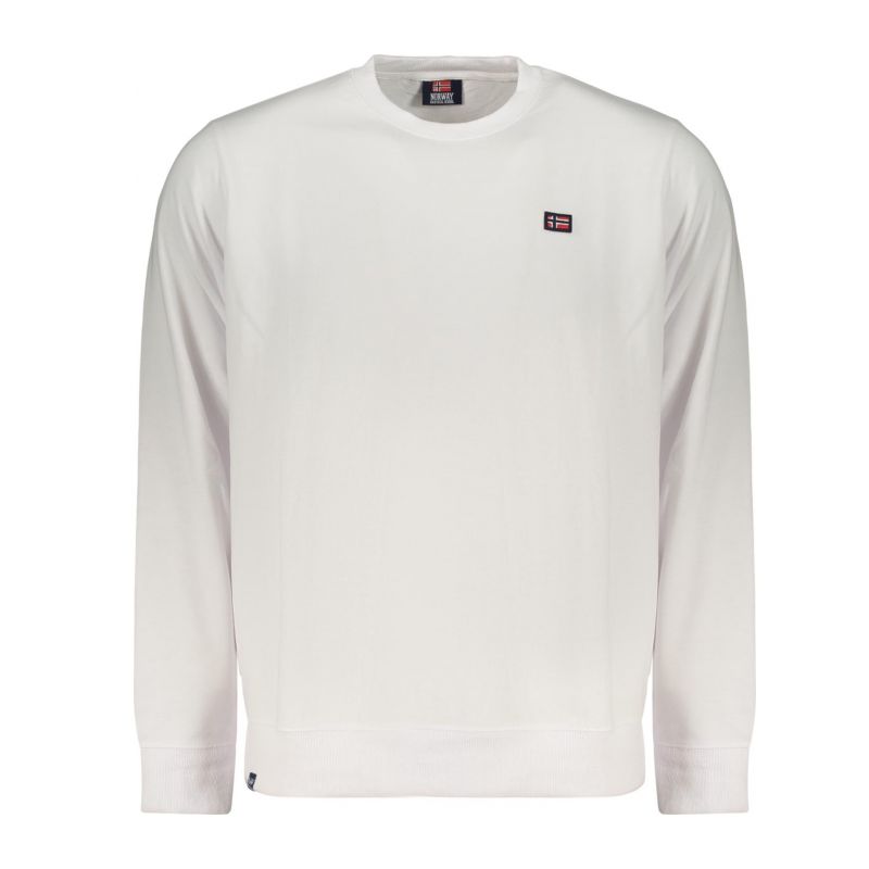 Снимка на Норвегия 1963 мъжки бял суитшърт с цип NORWAY 1963 