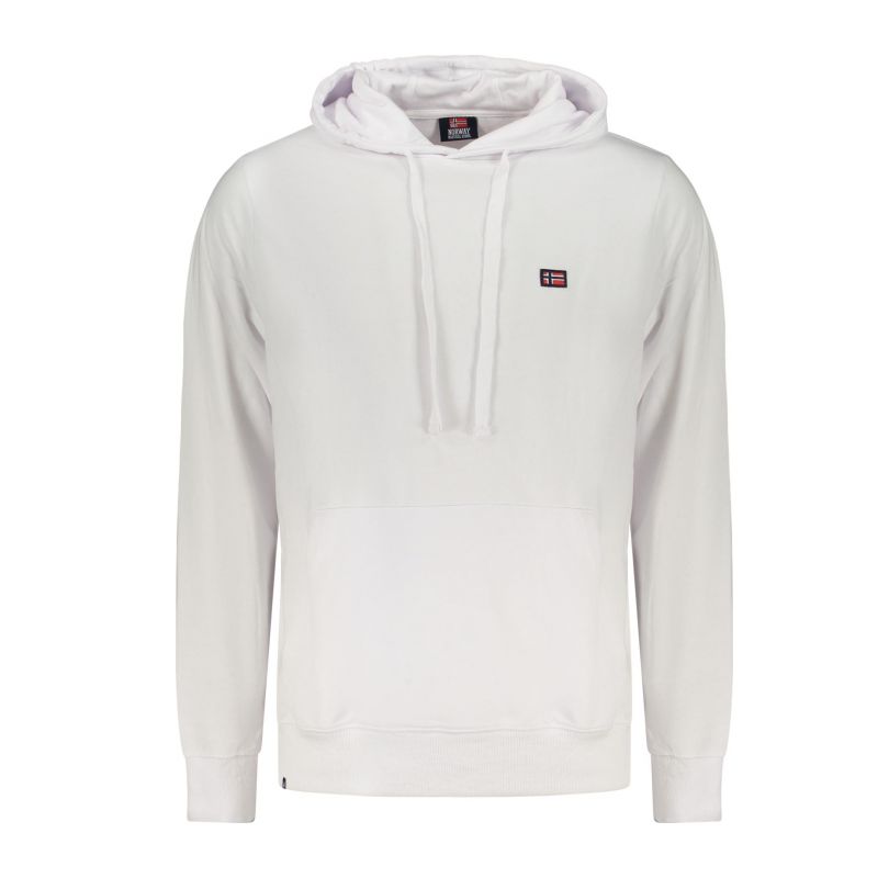 Норвегия 1963 мъжки бял суитшърт с цип