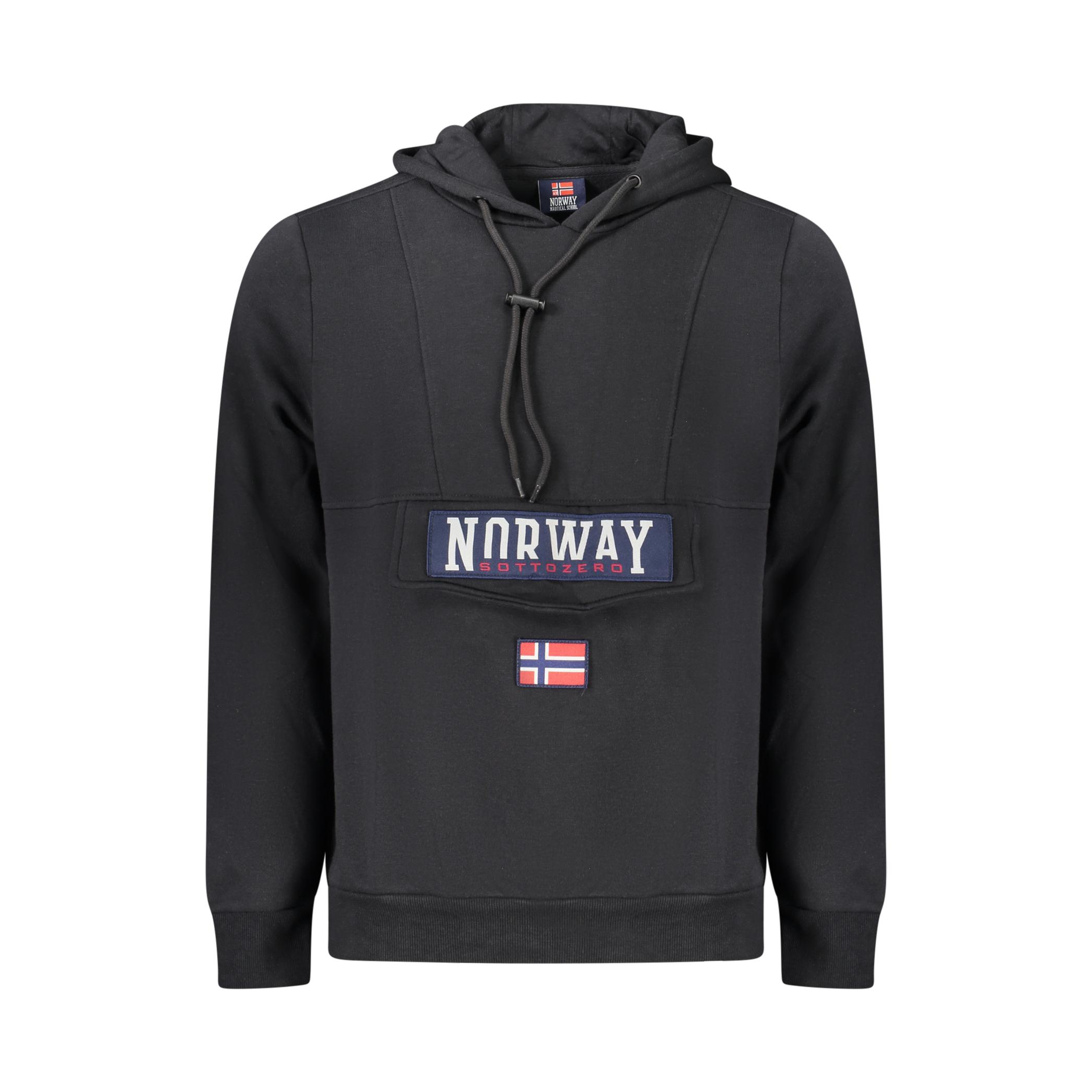 Снимка на Норвегия 1963 мъжки черен суитшър с цип NORWAY 1963
