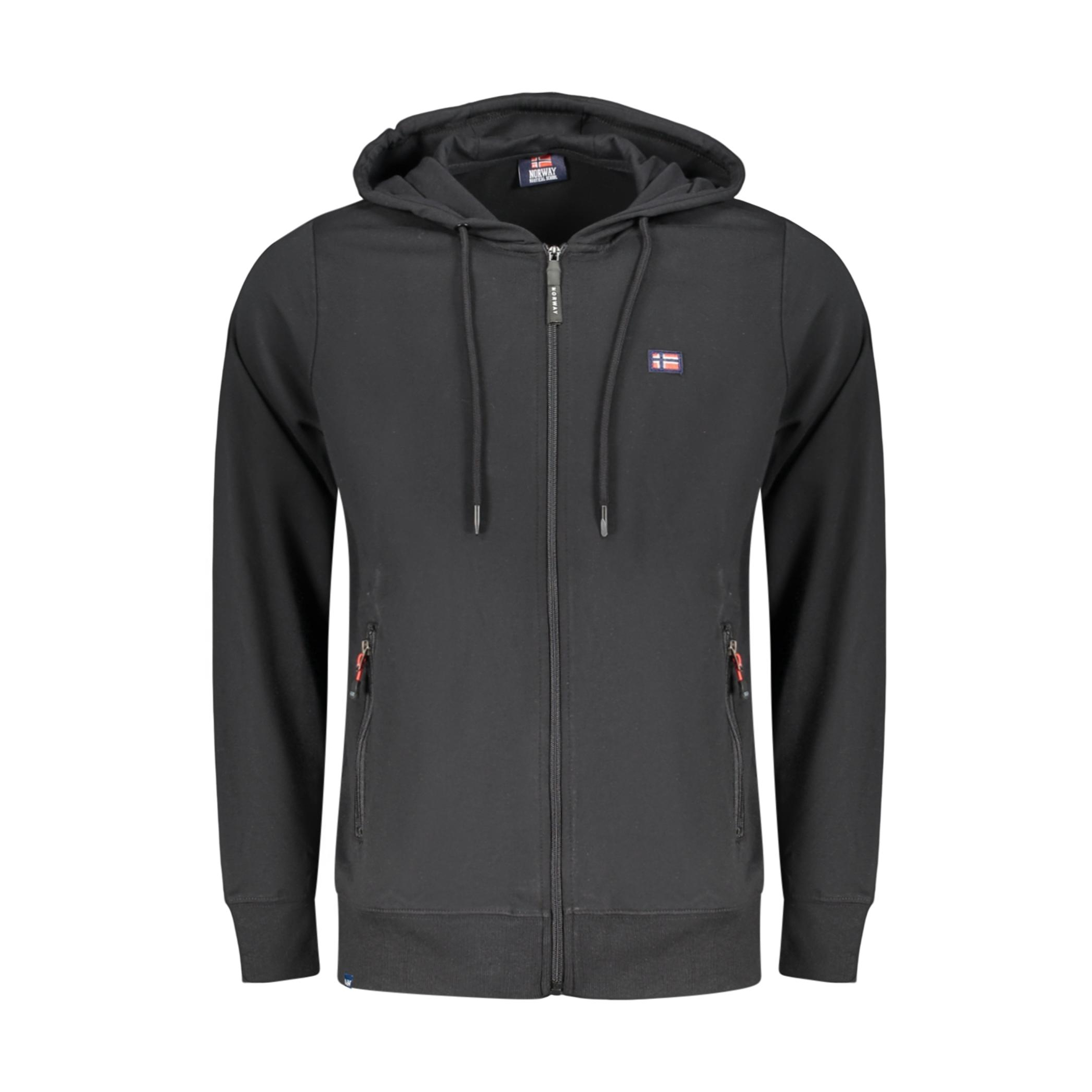 Снимка на Норвегия 1963 мъжки черен суитшър с цип NORWAY 1963