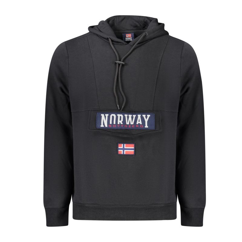 Снимка на Норвегия 1963 мъжки черен суитшър с цип NORWAY 1963 