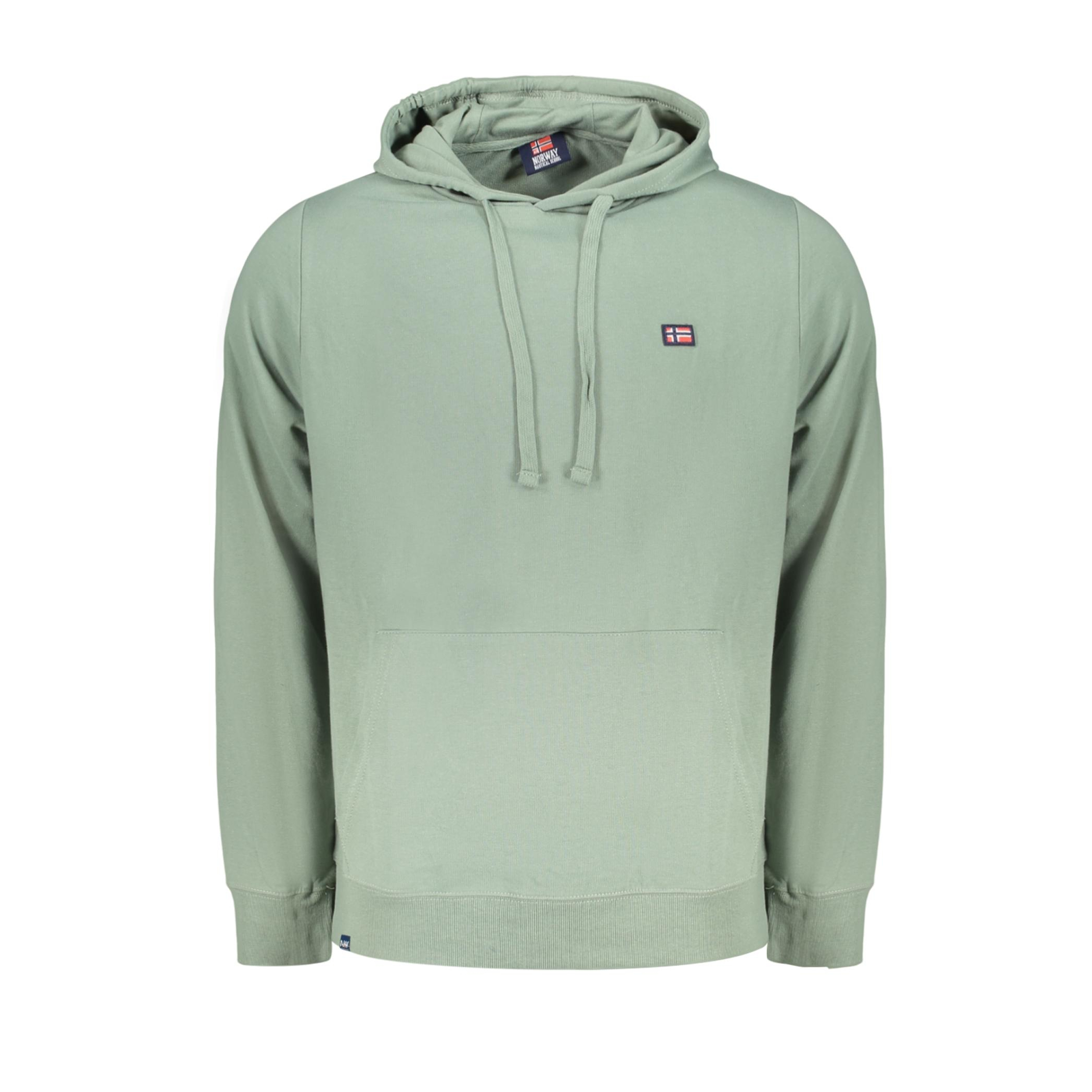 Снимка на Норвегия 1963 мъжки суитшър с цип, зелен NORWAY 1963