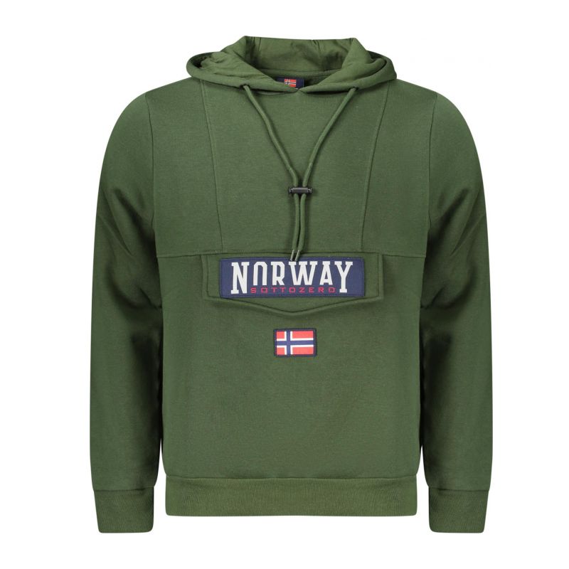 Снимка на Норвегия 1963 мъжки суитшър с цип, зелен NORWAY 1963 
